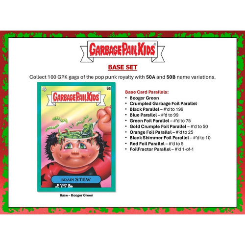 Topps Garbage Pail Kids Battle of the Bands - Green Day