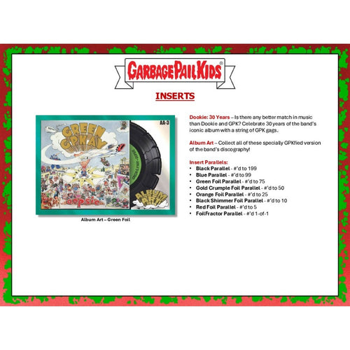 Topps Garbage Pail Kids Battle of the Bands - Green Day