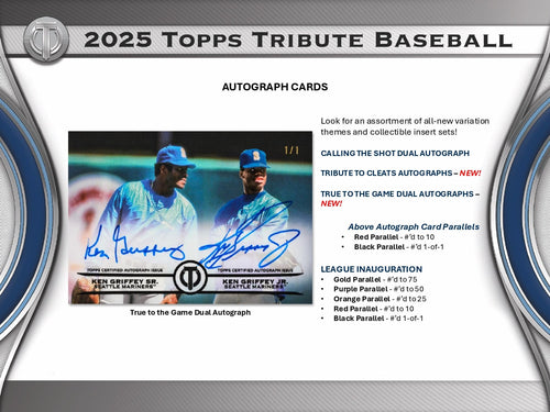 Topps Tribute Baseball 2025 - Hobby Box