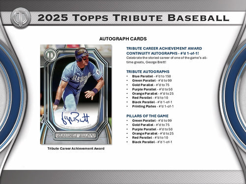 Topps Tribute Baseball 2025 - Hobby Box