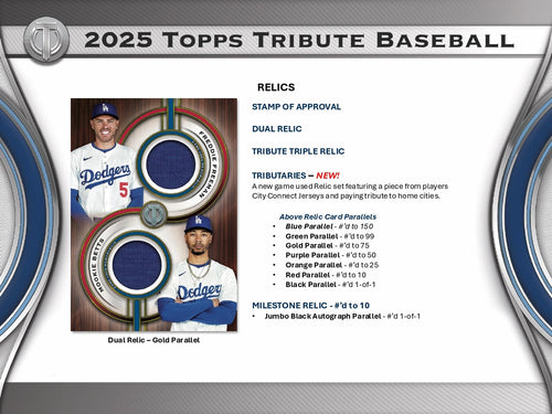 Topps Tribute Baseball 2025 - Hobby Box