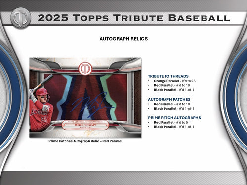 Topps Tribute Baseball 2025 - Hobby Box