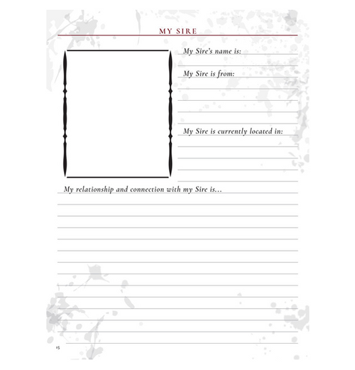 Vampire The Masquerade: 5th edition - Character Journal (Eng)