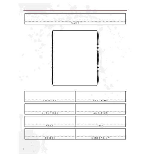 Vampire The Masquerade: 5th edition - Character Journal (Eng)