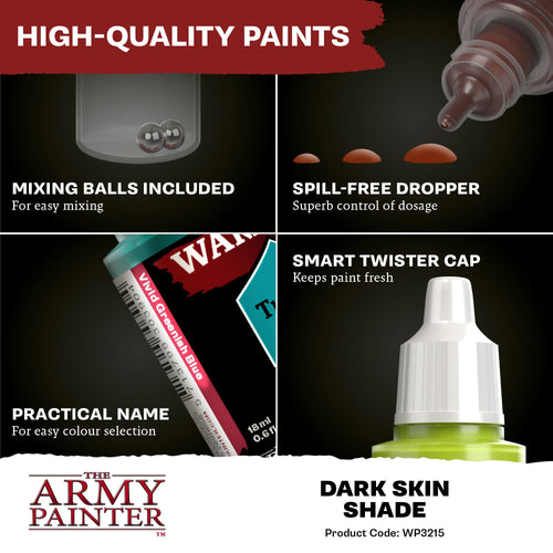 The Army Painter - Warpaints Fanatic Wash: Dark Skin Shade