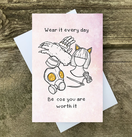 Postkort: Wear it Every Day - Cos You Are Worth It (med kuvert)