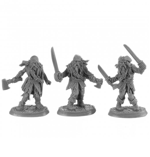 Reaper Bones USA: Zombie Pirates (3 stk)