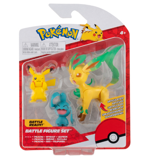 Pokemon: Battle Figure - Pikachu Wyanaut & Leafeon