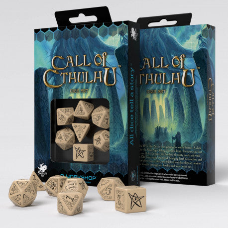 Call of Cthulhu RPG: Beige & Black Dice Set