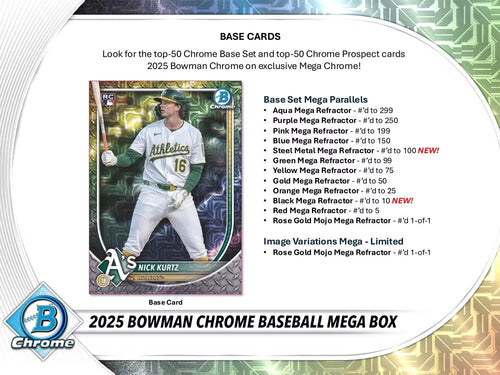 Topps Bowman Chrome Baseball 2025 - Mega Box