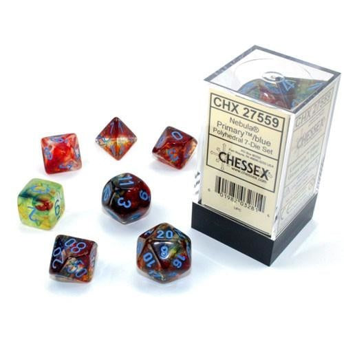 Nebula – Polyhedral Primary/Blue 7-Die Set