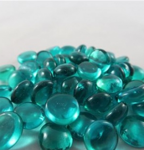 Chessex: Glass Gaming Stones - Crystal Teal (40)