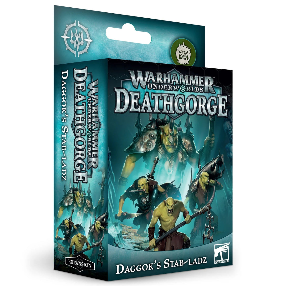 Games Workshop Warhammer Underworld: Daggok's Stab-Ladz – Banda De Guerra Con 4 Miniaturas Y Mazo Rivals De 32 Cartas, Sin Pintar Y Sin Montar
