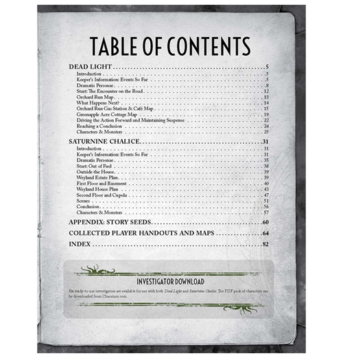 Call of Cthulhu RPG: Dead Light and Other Dark Turns (Eng)