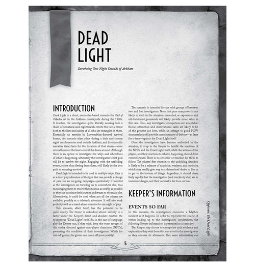 Call of Cthulhu RPG: Dead Light and Other Dark Turns (Eng)