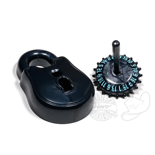 PolyHero Rogue D20 Lock And Pick Set Cold Iron