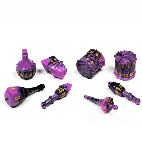 PolyHero Bard 8 Dice Set Violet Lullaby