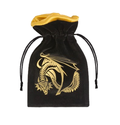 Dice Bag: Dragon Black and Golden