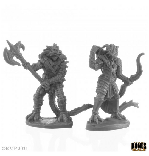 Reaper Bones Black - Dragonfolk Fighter and Ranger