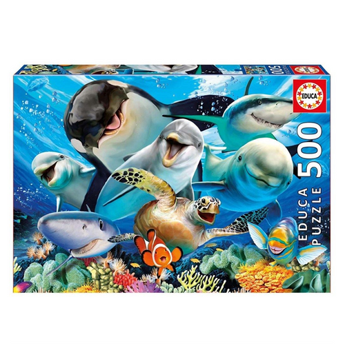 Educa: Underwater Selfies - 500 (Puslespil)