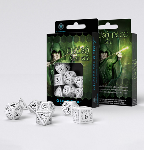Elvish: Dice Set - White & Black