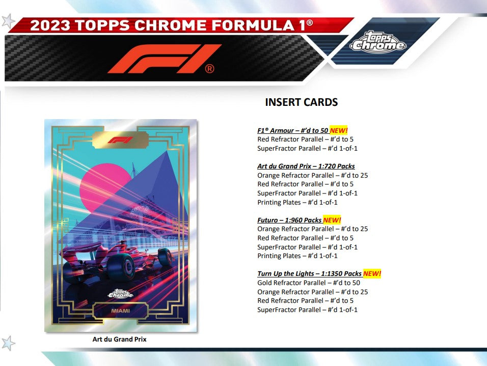 Topps Chrome Formula 1 2023 - Hobby Booster Pack