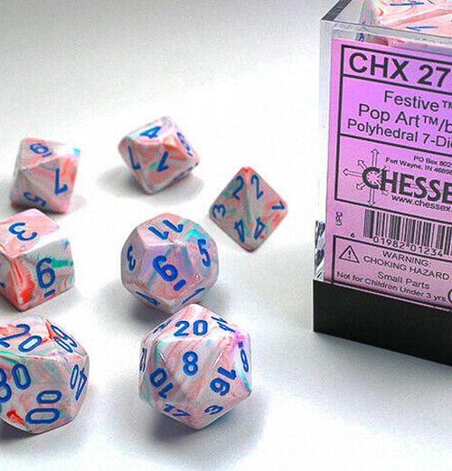 Festive™ – Polyhedral Pop Art w/blue 7-Die Set