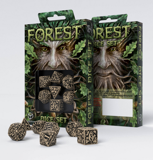 Forest: Dice Set - Beige & Black