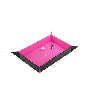 Gamegenic - Magnetic Dice Tray Rectangular Black/Pink