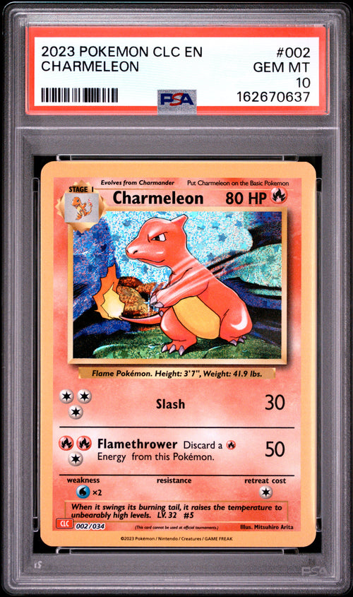 Charmeleon #002 Pokemon Clc-trading Card Game Classic Charizard & Ho-oh EX Deck 2023 PSA 10