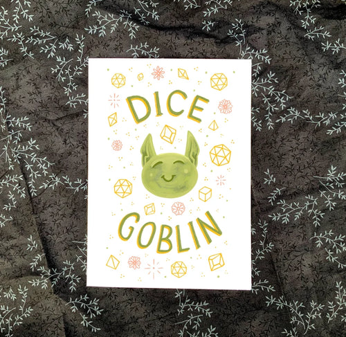 Postkort: Dice Goblin (med kuvert)