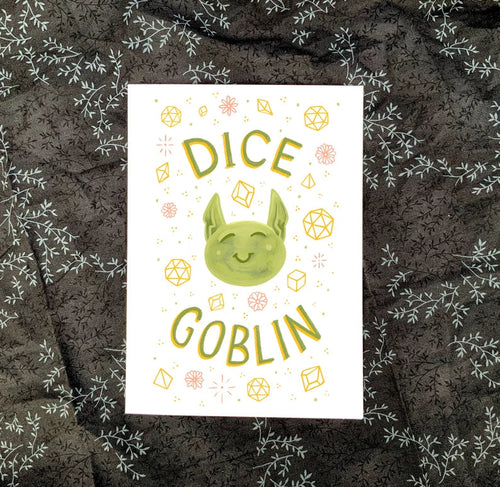Postkort: Dice Goblin (med kuvert)