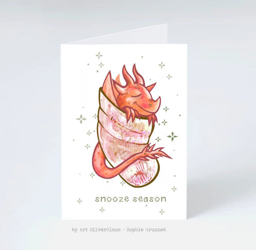 Julekort: Snooze Season (med kuvert)
