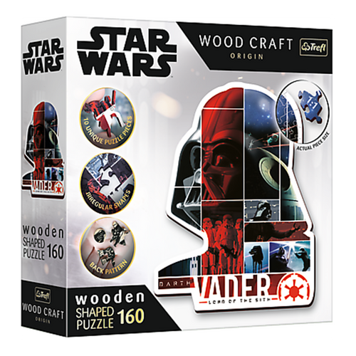 Trefl - Wooden Shaped Puzzle - Darth Vader 160 (Puslespil)