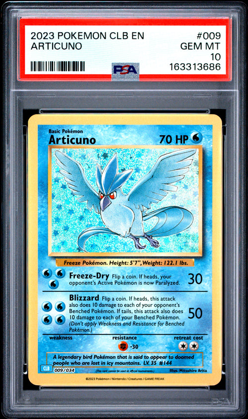 Articuno #009 Pokemon Clb-trading Card Game Classic Blastoise & Suicune EX Deck 2023 PSA 10