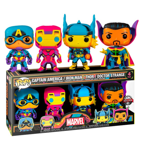 Funko POP! - Marvel Blacklight - 4 Pack