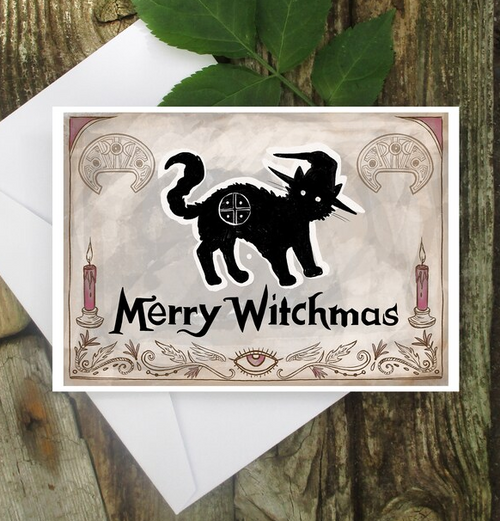 Julekort: Merry Witchmas (med kuvert)