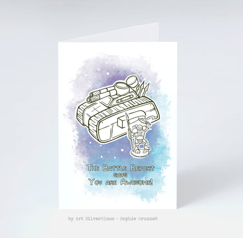 Postkort: The Battle Report Says (med kunvert)