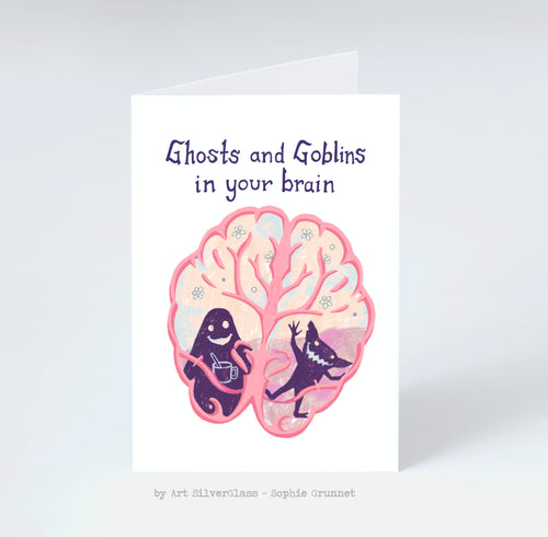 Postkort: Ghosts and Goblins In Your Brain (med kuvert)