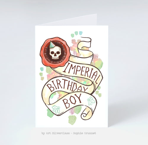 Fødselsdagskort: Imperial Birthday Boy (med kuvert)