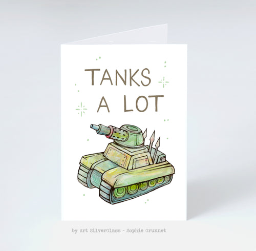 Takkekort: Tanks a Lot (med kuvert)