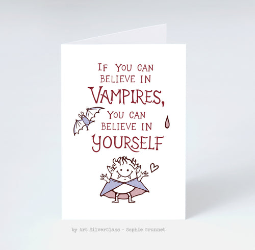 Postkort: If You Can Believe In Vampiers (med kuvert)