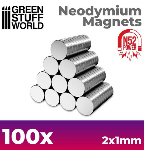 Green Stuff World: Magnet 2x1 mm - 100 stk
