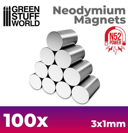 Green Stuff World: Magnet 3x1 mm - 100 stk
