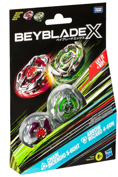 Beyblade X - Chain Incendio 5-60HT & Arrow Wizard 4-60N Duel Pack