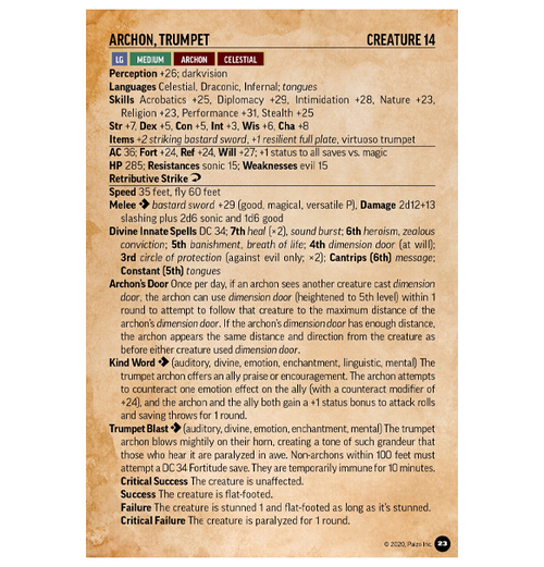 Pathfinder 2nd: Bestiary 2 - Battle Cards (Eng)