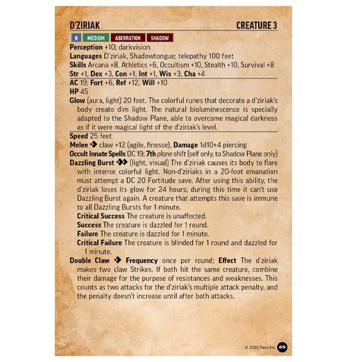 Pathfinder 2nd: Bestiary 2 - Battle Cards (Eng)