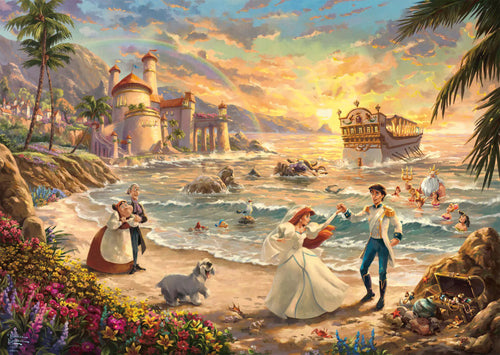 Thomas Kinkade: Disney - The Little Mermaid Celebration of Love - 1000 (Puslespil)