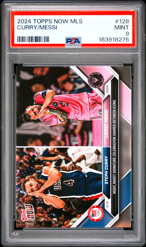 Curry/messi #128 Topps Now Mls 2024 PSA 9