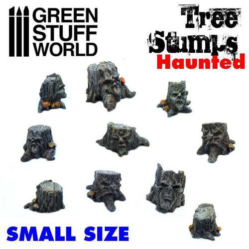 Green Stuff World: 3D Printed Set - Small Haunted Tree Stumps